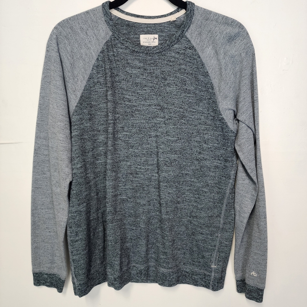 Rag & Bone Medium Gray Standard Issue Long Sleeve… - image 1